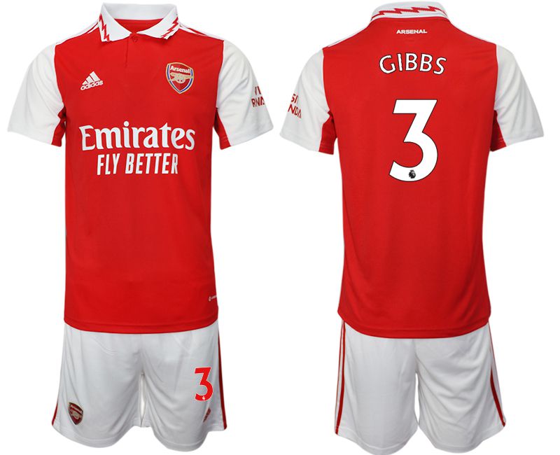 Men 2022-2023 Club Arsenal home red #3 Soccer Jersey->barcelona jersey->Soccer Club Jersey